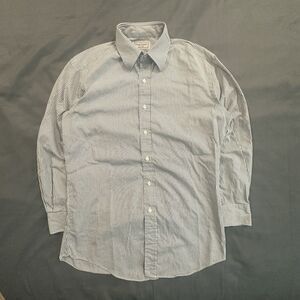 Vintage 90s Paul Stuart Shirt Mens Striped Dress Long Sleeve Made in USA